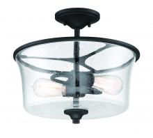 Craftmade 50452-FB - Gwyneth 2 Light Convertible Semi Flush in Flat Black