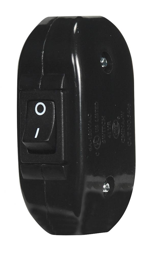 Heavy Duty Feed Thru Switch; Black; 6A; 120V