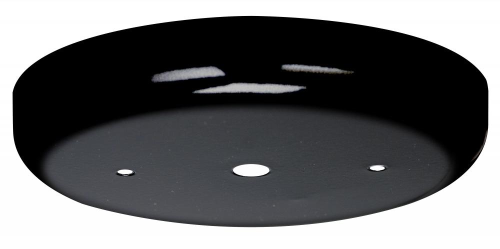 Contemporary Canopy; Canopy Only; Black Finish; 5-1/4" Diameter; 7/16" Center Hole; 2 -8/32