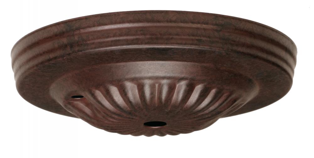 Ribbed Canopy; Canopy Only; Old Bronze Finish; 5" Diameter; 7/16" Center Hole; 2 -8/32 Bar