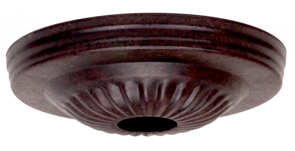 Ribbed Canopy; Canopy Only; Old Bronze Finish; 5" Diameter; 1-1/16" Center Hole