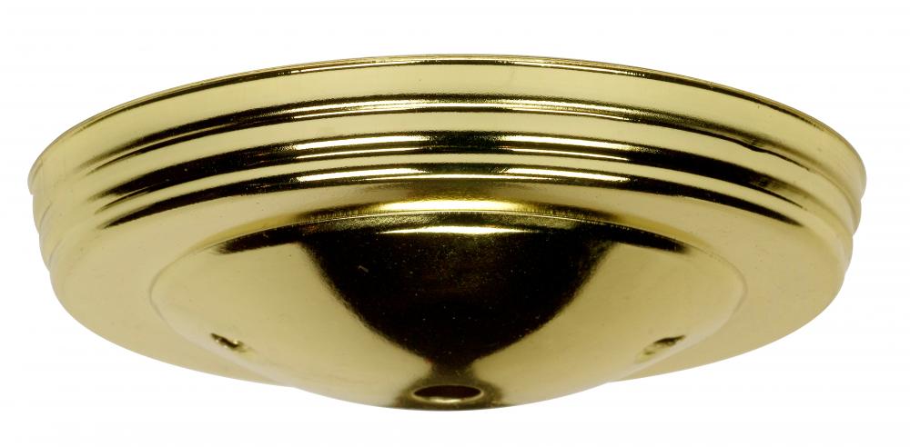 Smooth Canopy; Canopy Only; Brass Finish; 5" Diameter; 7/16" Center Hole; 2 -8/32 Bar Holes