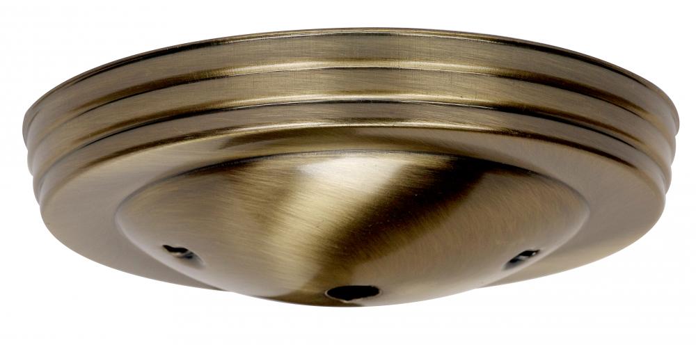 Smooth Canopy; Canopy Only; Antique Brass Finish; 5" Diameter; 7/16" Center Hole; 2 -8/32