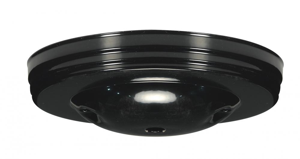 Smooth Canopy; Canopy Only; Black Finish; 5" Diameter; 7/16" Center Hole; 2 -8/32 Bar Holes