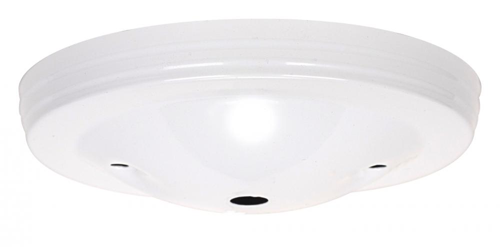 Smooth Canopy; Canopy Only; White Finish; 5" Diameter; 7/16" Center Hole; 2 -8/32 Bar Holes