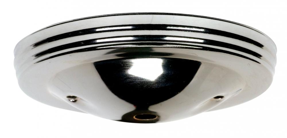 Smooth Canopy; Canopy Only; Chrome Finish; 5" Diameter; 7/16" Center Hole; 2 -8/32 Bar Holes