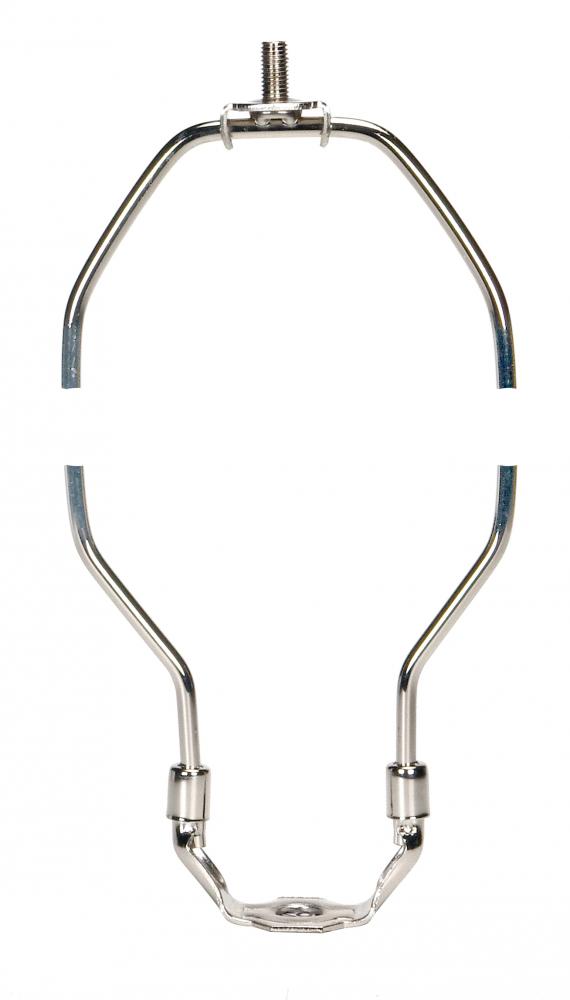 Heavy Duty Harp; Polished Nickel Finish; 12-1/2" Height; 1/8 IP Saddle; 1/4-27 Thread; 125