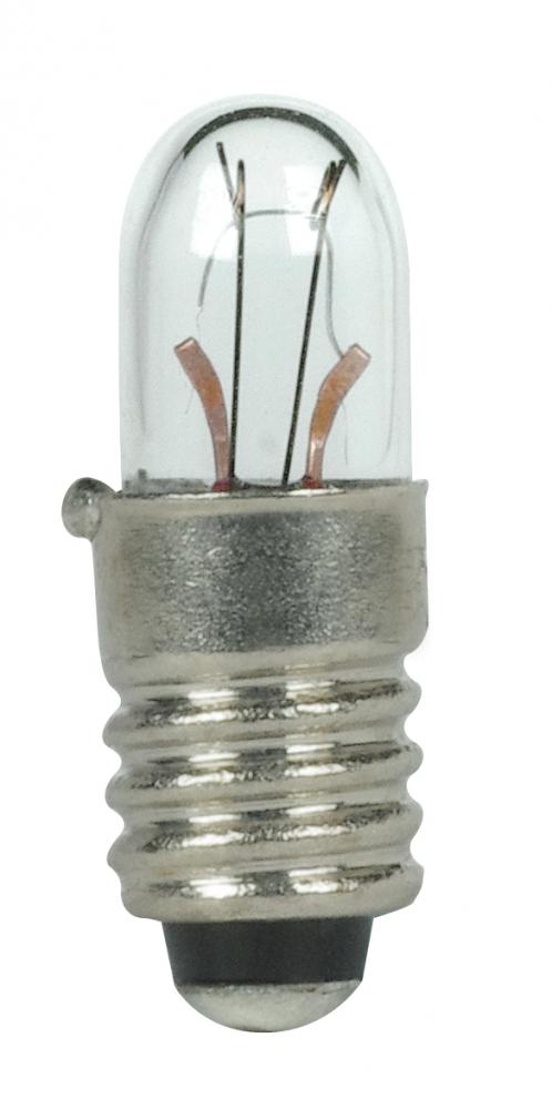 1.12 Watt miniature; T1 3/4; 2500 Average rated hours; Midget Screw base; 14 Volt