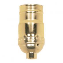 Satco Products Inc. 80/1218 - Standard Keyless Socket; 1/8 IPS; Aluminum; Brite Gilt Finish; 660W; 250V; Push-In Terminal