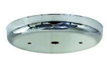 Satco Products Inc. 90/1861 - Contemporary Canopy; Canopy Only; Chrome Finish; 5-1/4" Diameter; 7/16" Center Hole; 2 -8/32