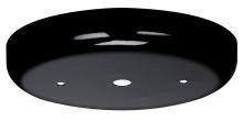 Satco Products Inc. 90/1862 - Contemporary Canopy; Canopy Only; Black Finish; 5-1/4" Diameter; 7/16" Center Hole; 2 -8/32