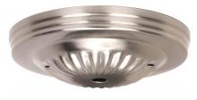 Satco Products Inc. 90/1879 - Ribbed Canopy; Canopy Only; Brushed Nickel Finish; 5" Diameter; 7/16" Center Hole; 2 -8/32