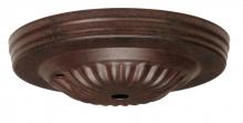 Satco Products Inc. 90/1880 - Ribbed Canopy; Canopy Only; Old Bronze Finish; 5" Diameter; 7/16" Center Hole; 2 -8/32 Bar