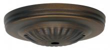 Satco Products Inc. 90/1886 - Ribbed Canopy; Canopy Only; Dark Antique Brass Finish; 5" Diameter; 7/16" Center Hole; 2