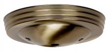 Satco Products Inc. 90/1898 - Smooth Canopy; Canopy Only; Antique Brass Finish; 5" Diameter; 7/16" Center Hole; 2 -8/32