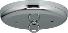 Satco Products Inc. 90/891 - Contemporary Canopy Kit; Chrome Finish; 5" Diameter; 7/16" Center Hole; 2-8/32 Bar Holes;