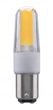 Satco Products Inc. S11214 - 4 Watt; LED; 3000K; Clear; Double Contact Bayonet base; 120-130 Volt