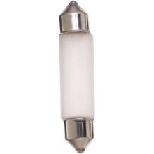 Satco Products Inc. S6989 - 5 Watt miniature; T3 1/4; Frost; 20000 Average rated hours; 50 Lumens; Festoon base; 12 Volt