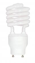 Satco Products Inc. S8232 - 23 Watt; Mini Spiral Compact Fluorescent; 3500K; 82 CRI; GU24 base; 120 Volt