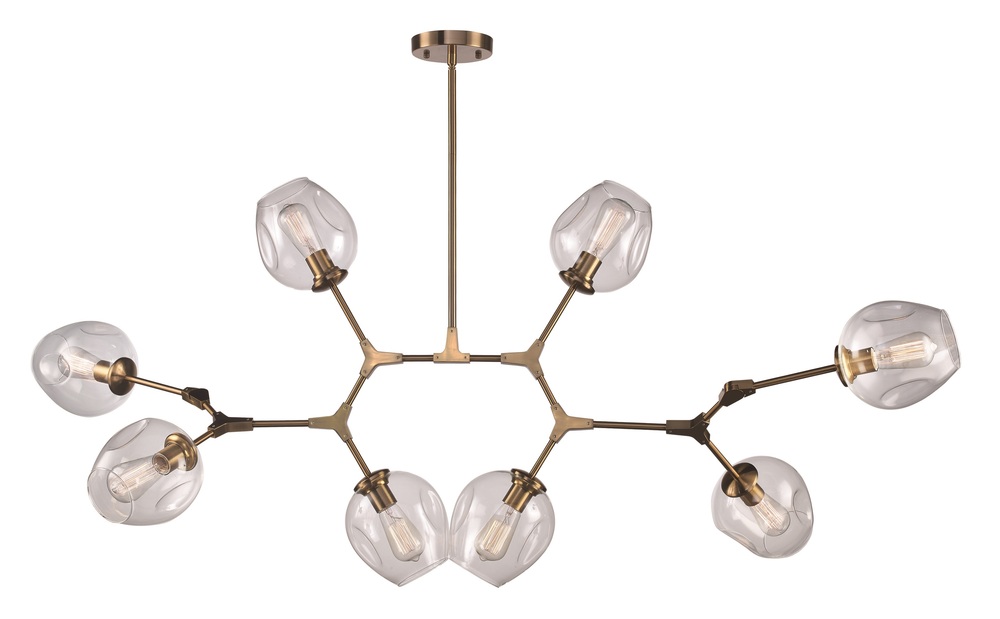 Quantum 55.75-In. 8-Light, 8-Shade Indoor Pendant