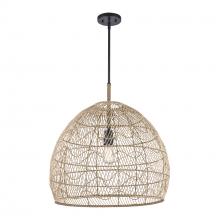 Trans Globe PND-2249 BK - Reef 1 - Light Rattan Pendant