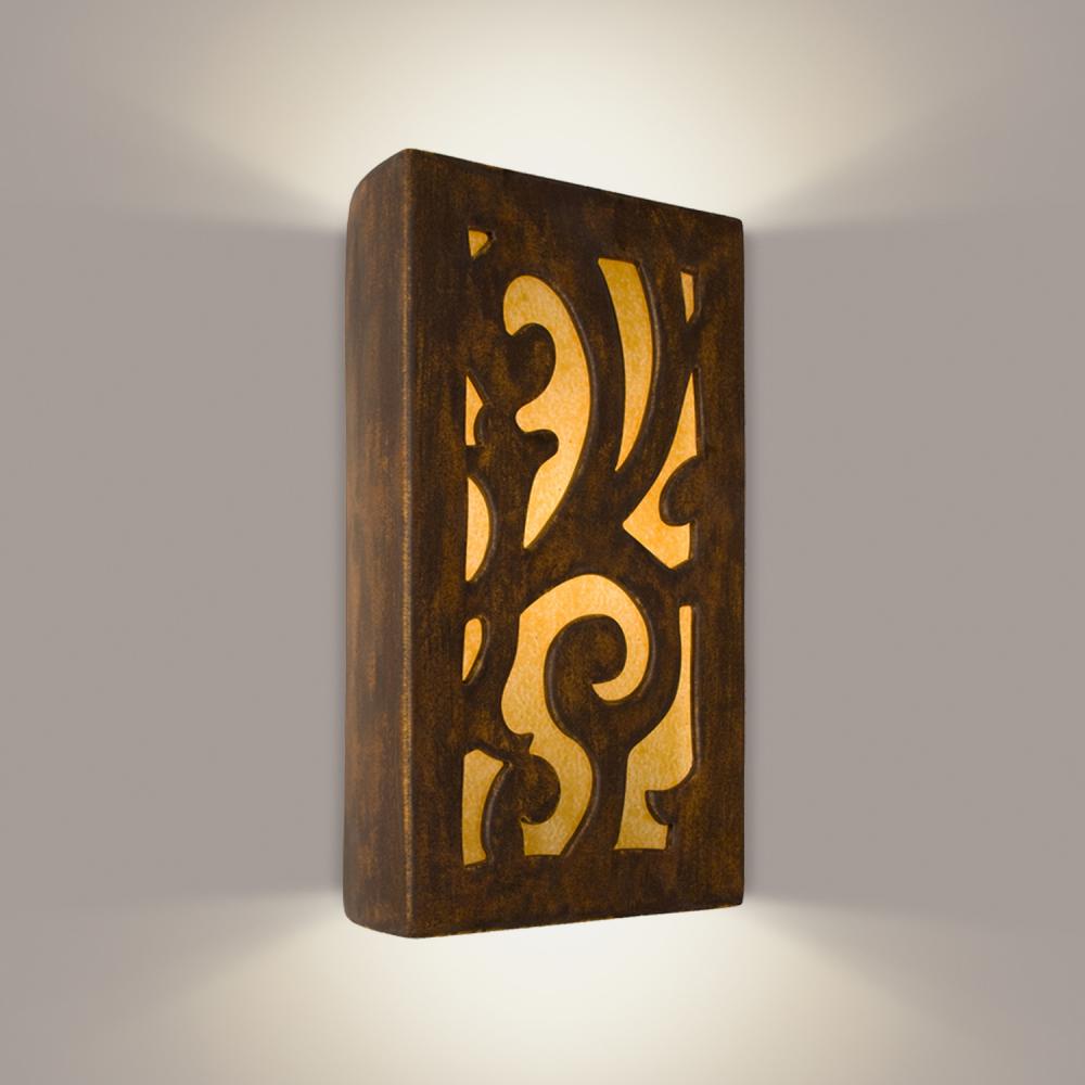 Cathedral Wall Sconce Butternut and Amber (Outdoor/WET Location)