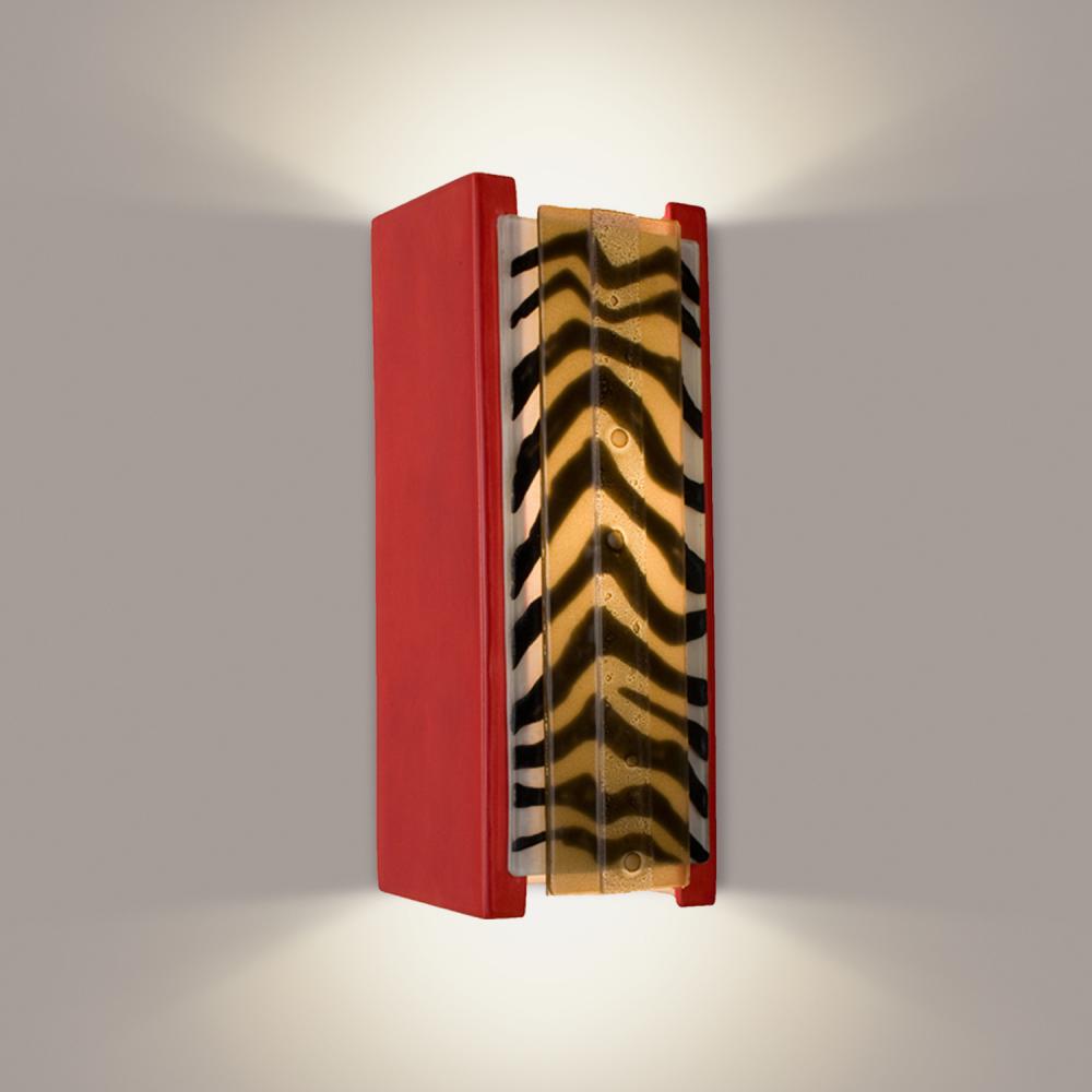 Safari Wall Sconce Matador Red and Zebra Caramel