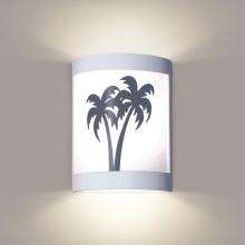 A-19 F200B-SS - Twin Palms Wall Sconce: