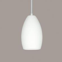 A-19 P1501-A17-WCC - Antigua Pendant: Jade (White Cord & Canopy)