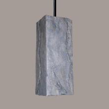 A-19 PN18011-GR-WCC - Stone Pendant Grey (White Cord & Canopy)