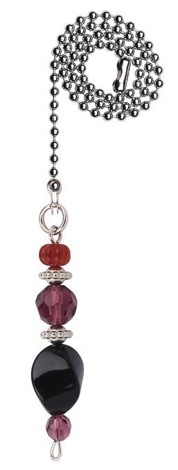 Burgundy & Orange Beads Pull Chain