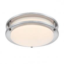 Westinghouse 6136000 - 11 in. 23W LED Flush with Color Temperature Selection Brushed Nickel Finish Frosted Acrylic Shade