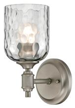 Westinghouse 6326600 - 1 Light Wall Fixture Dark Pewter Finish Smoke Grey Hammered Glass