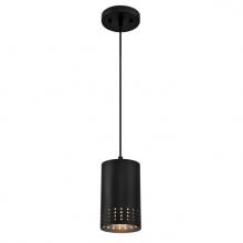 Westinghouse 6356600 - Mini Pendant Matte Black Finish Perforated Metal Shade