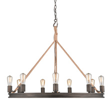 Golden 1048-9 GMT - Chatham 9 Light Chandelier in Gunmetal Bronze