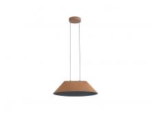 Golden 3133-P21 CO-BK - Faroe 21" LED Pendant in Coffee/Black