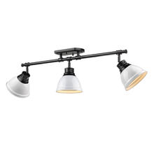 Golden 3602-3SF BLK-WH - Duncan Semi-Flush - Track Light