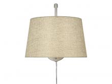 Golden 3694-A1W PW-NS - Ryleigh 1-Light Swing Arm in Pewter with Natural Sisal