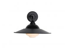 Golden 5096-OWL15 BLK-BLK-SB - Croma - 15" Wall Light- Outdoor