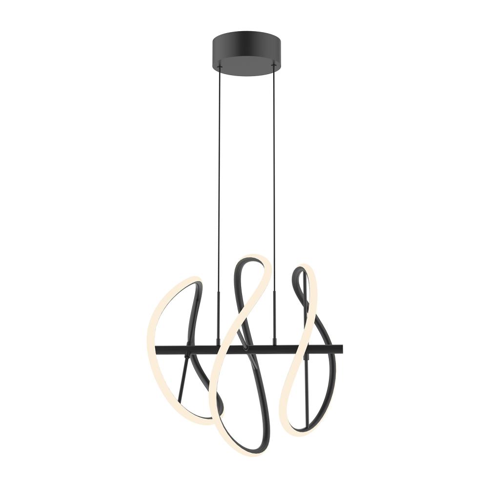 Collide 16-in Black LED Pendant