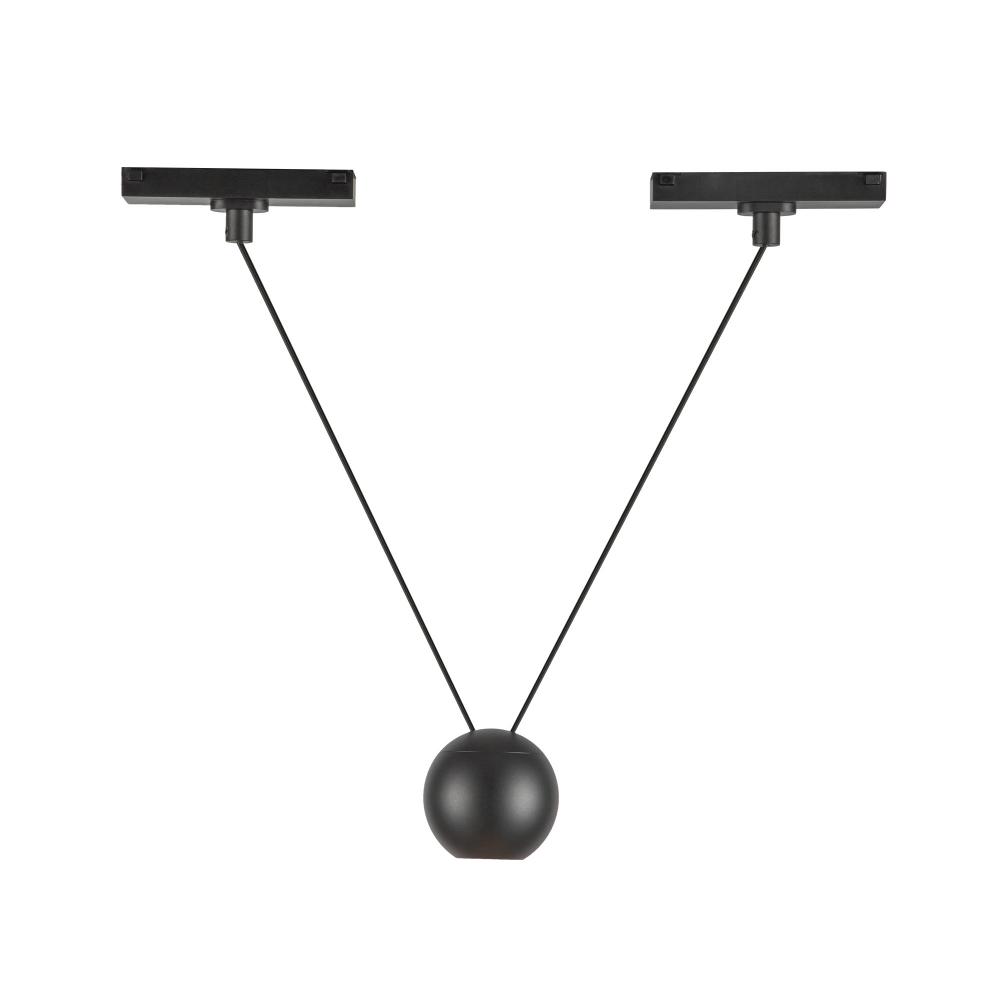 Faria Double 3-in Black Trilo Track Pendant