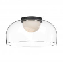 Kuzco Lighting Inc FM52512-BK/CL - Cedar 12-in Black/Clear LED Flush Mount