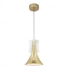 Kuzco Lighting Inc PD94108-MRB/CC-UNV - Floe 8-in Metallic Brass/Clear Crystal LED Pendant