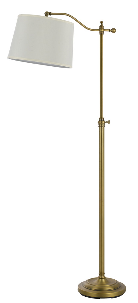 62.5" Height Metal Floro Lamp in Antique Brass