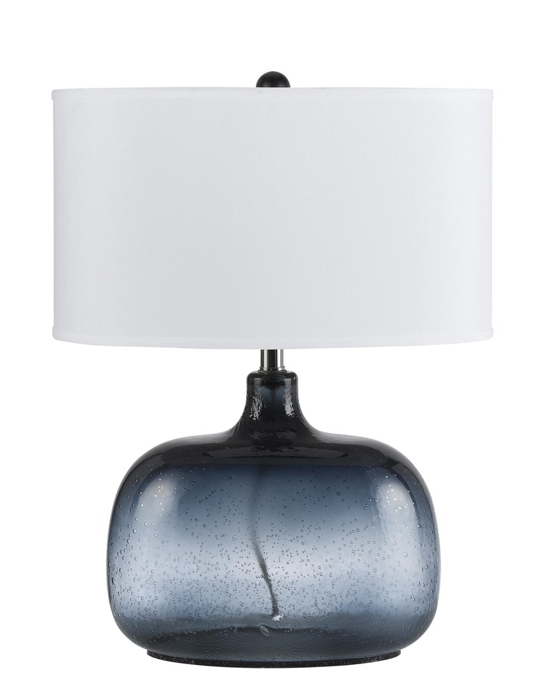 24.25" Height Glass Table Lamp in Blue