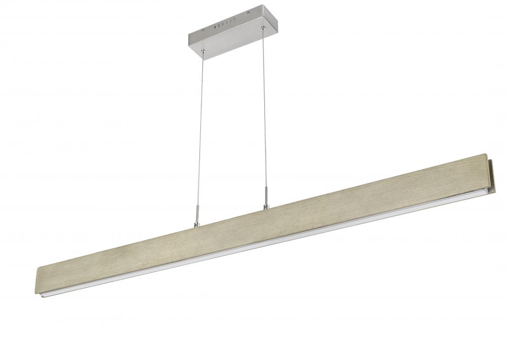 Colmar Integrated LED Rubber Wood Ceiling Island Light with Adjustable Steel Braided Cable