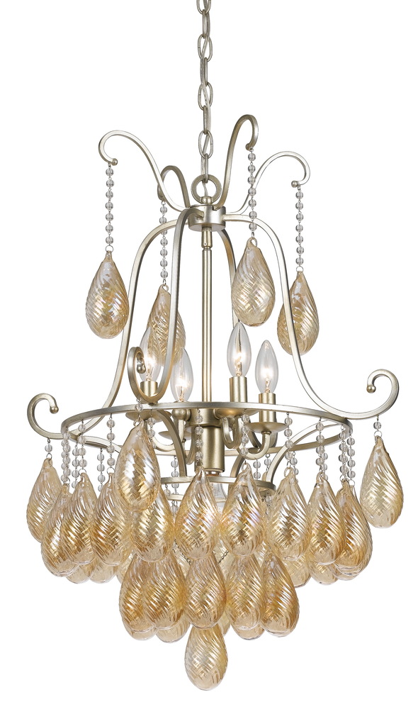 60W X 5 Marion Glass Chandelier