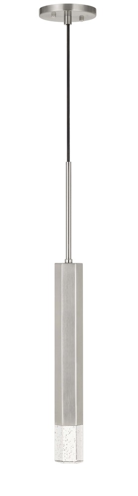 24" Height Aluminum Cast Pendant in Brushed Steel Finish