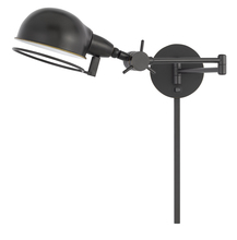 CAL Lighting WL-2924-DB - 60W Linthal Swing Arm Wall Lamp with Adjustable Shade with 3 Ft Wire Cover