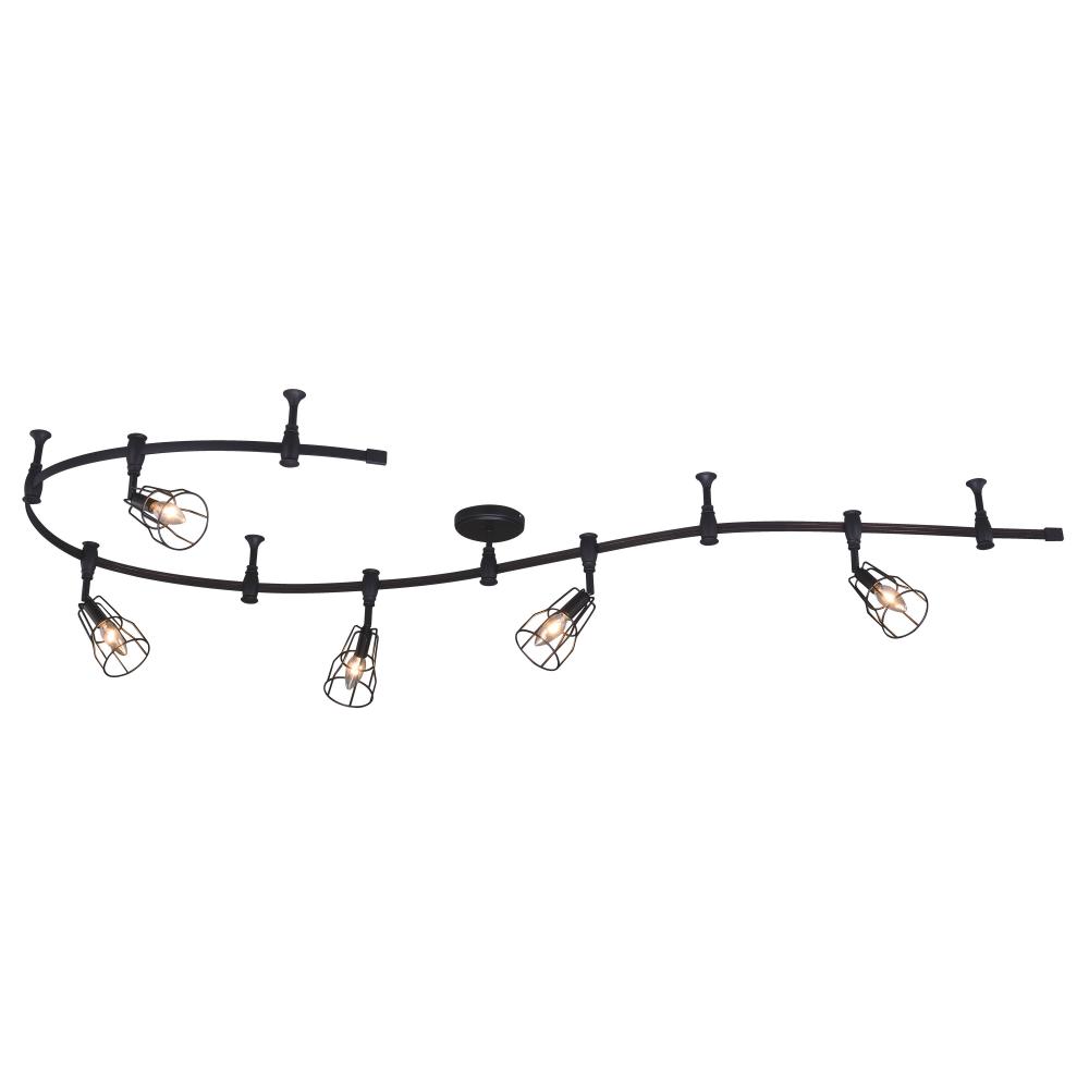 Milford 9-ft. 5 Light Flexible Track Light Black